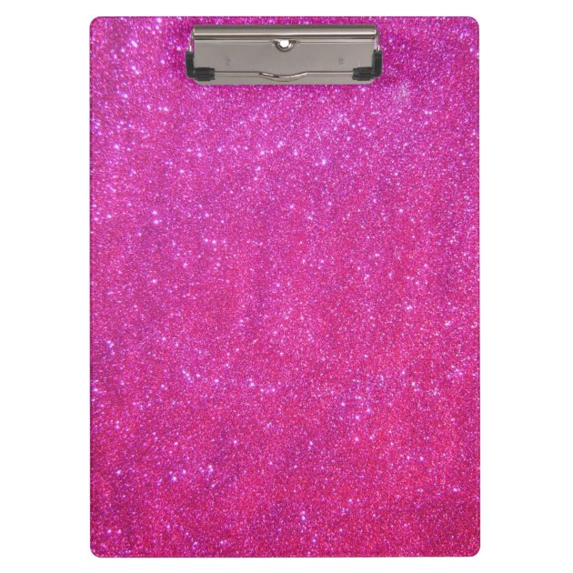 Pink Sparkle Glitter Girly Girl Stuff Clipboard 1